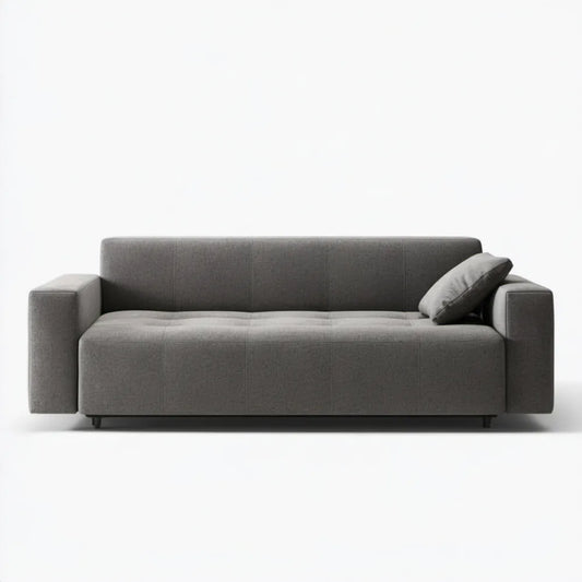 Trzyosobowa sofa ciemnoszara z poduszką, 220 x 90 x 85 cm